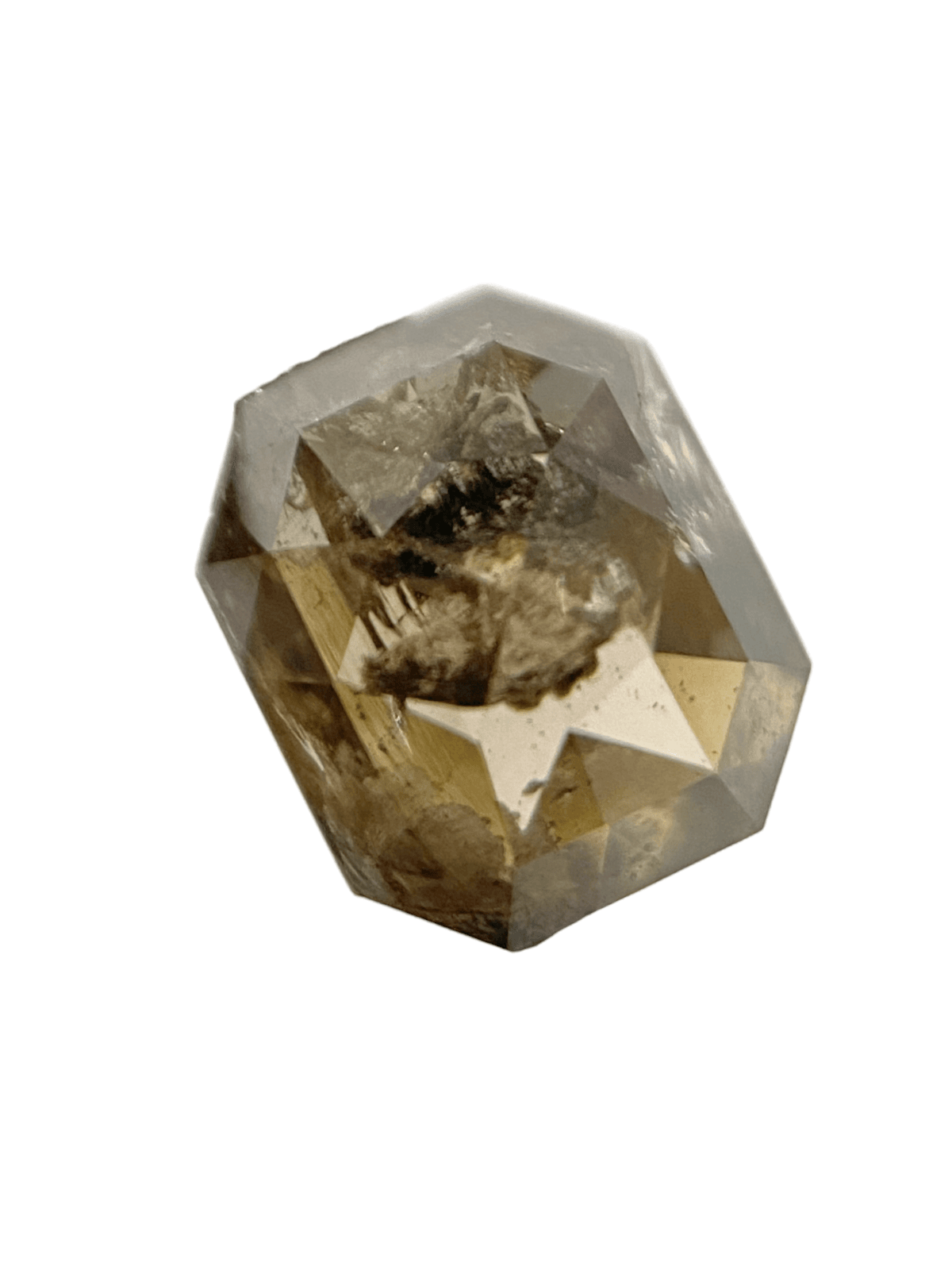 0.79 CT -Emerald Shape Brown Color Salt And Pepper Diamond 0.79 CT -Emerald Shape Brown Color Salt And Pepper Diamond