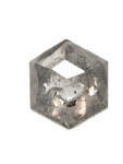Salt And Pepper Diamond Light Grey Color Hexagon Shape Cut Diamond
