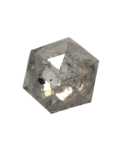 Salt And Pepper Diamond Light Grey Color Hexagon Shape Cut Diamond