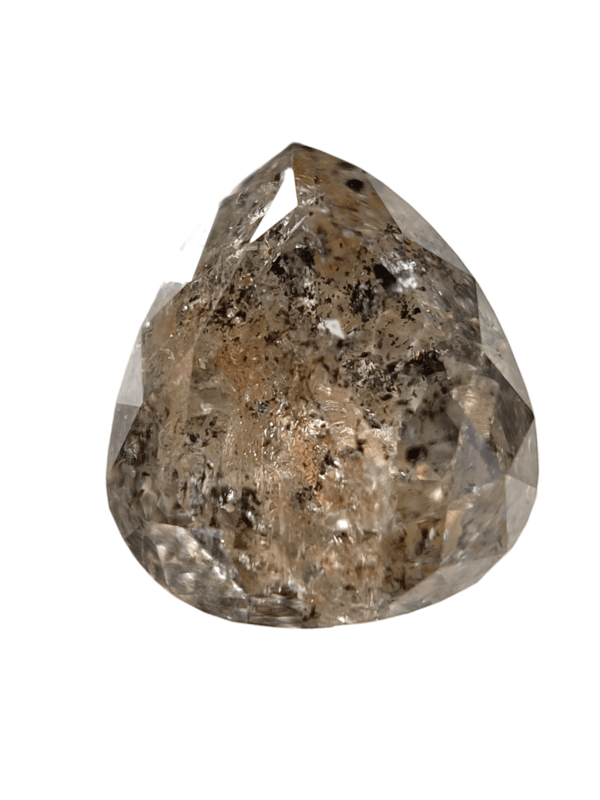 1.53 CT Salt And Pepper Diamond Pear Shape Diamond Light Brown Color Natural Diamond 1.53 CT Salt And Pepper Diamond Pear Shape Diamond Light Brown Color Natural Diamond