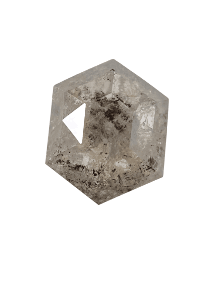 0.90 ct Salt And Pepper Diamond Hexagone Shapr Diamond