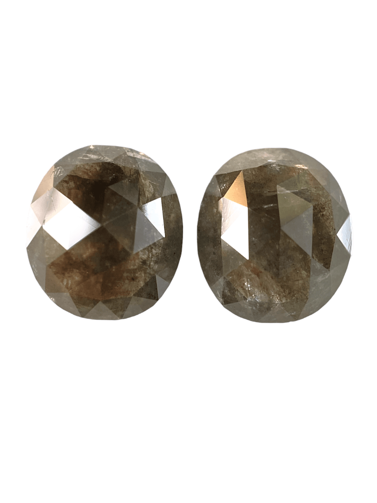 3.01.CT Oval Shape Pair Diamond Salt And Pepper Diamond 3.01.CT Oval Shape Pair Diamond Salt And Pepper Diamond