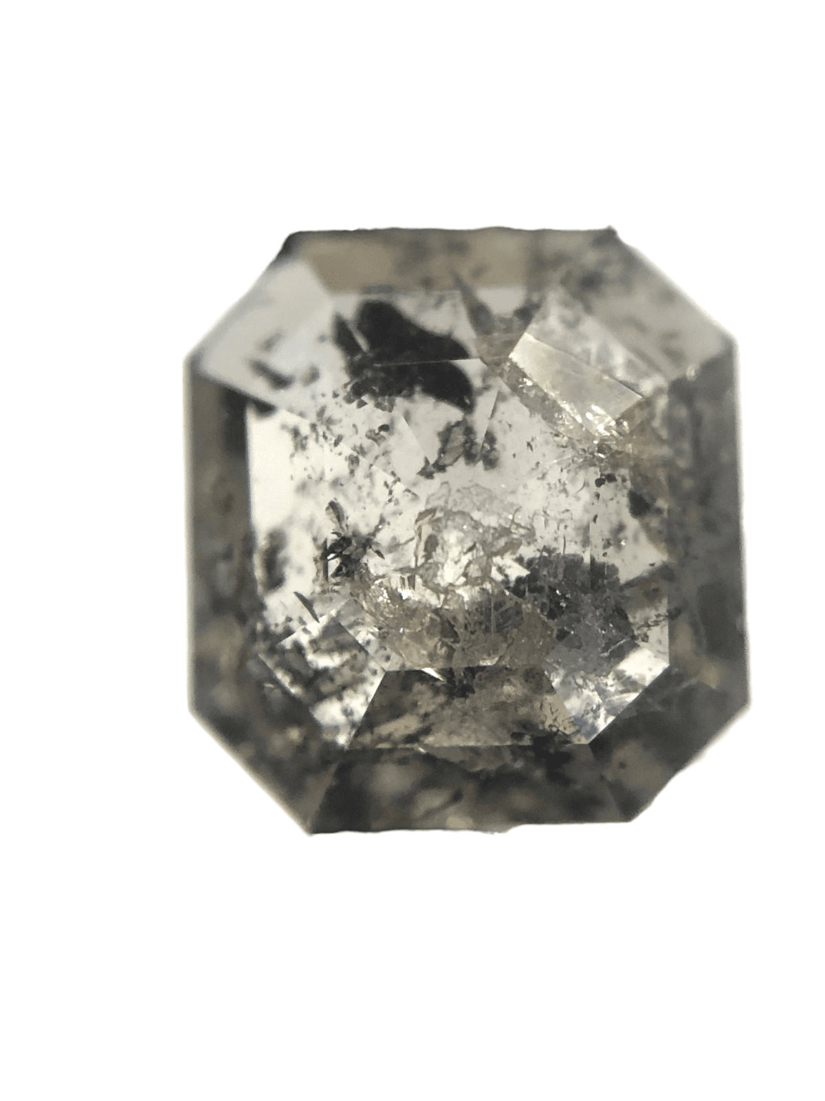 1.18 CT Salt And Pepper Diamond Asscher Cut Diamond Black Color 1.18 CT Salt And Pepper Diamond Asscher Cut Diamond Black Color