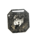 1.18 CT Salt And Pepper Diamond Asscher Cut Diamond Black Color