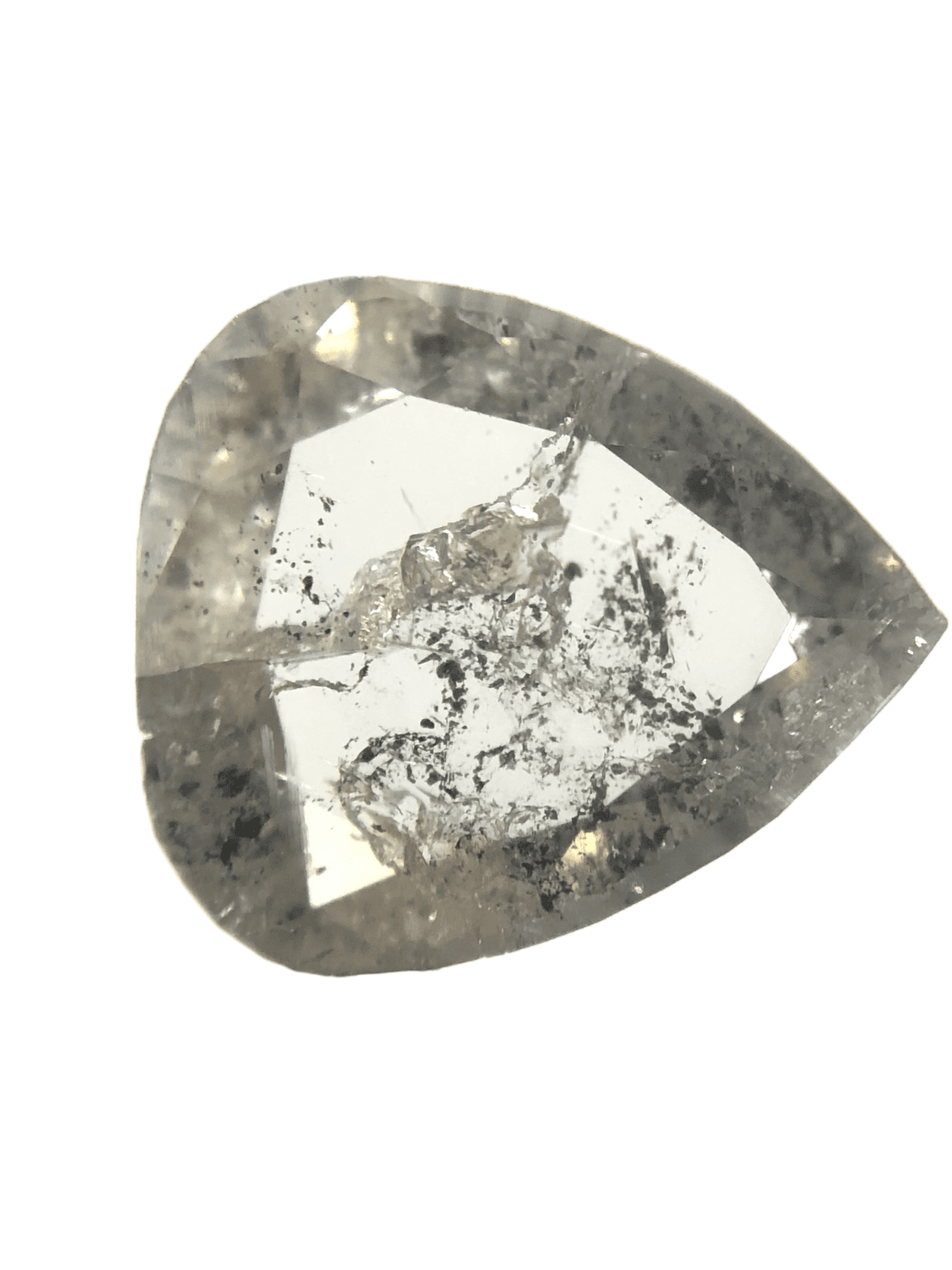 1.00 CT Salt And Pepper Diamond 8.35 X 7.22 X 1.61 MM Pear Shape Diamond White Color Natural Diamond 1.00 CT Salt And Pepper Diamond 8.35 X 7.22 X 1.61 MM Pear Shape Diamond White Color Natural Diamond