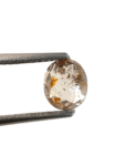 0.97Ct Salt And Pepper Diamond Oval Shape Diamond Orange Color Diamond Omimportsinc Om OM