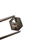 2.07Ct Salt And Pepper Diamond Hexagon Shape Diamond Black Color Diamond Omimportsinc Om
