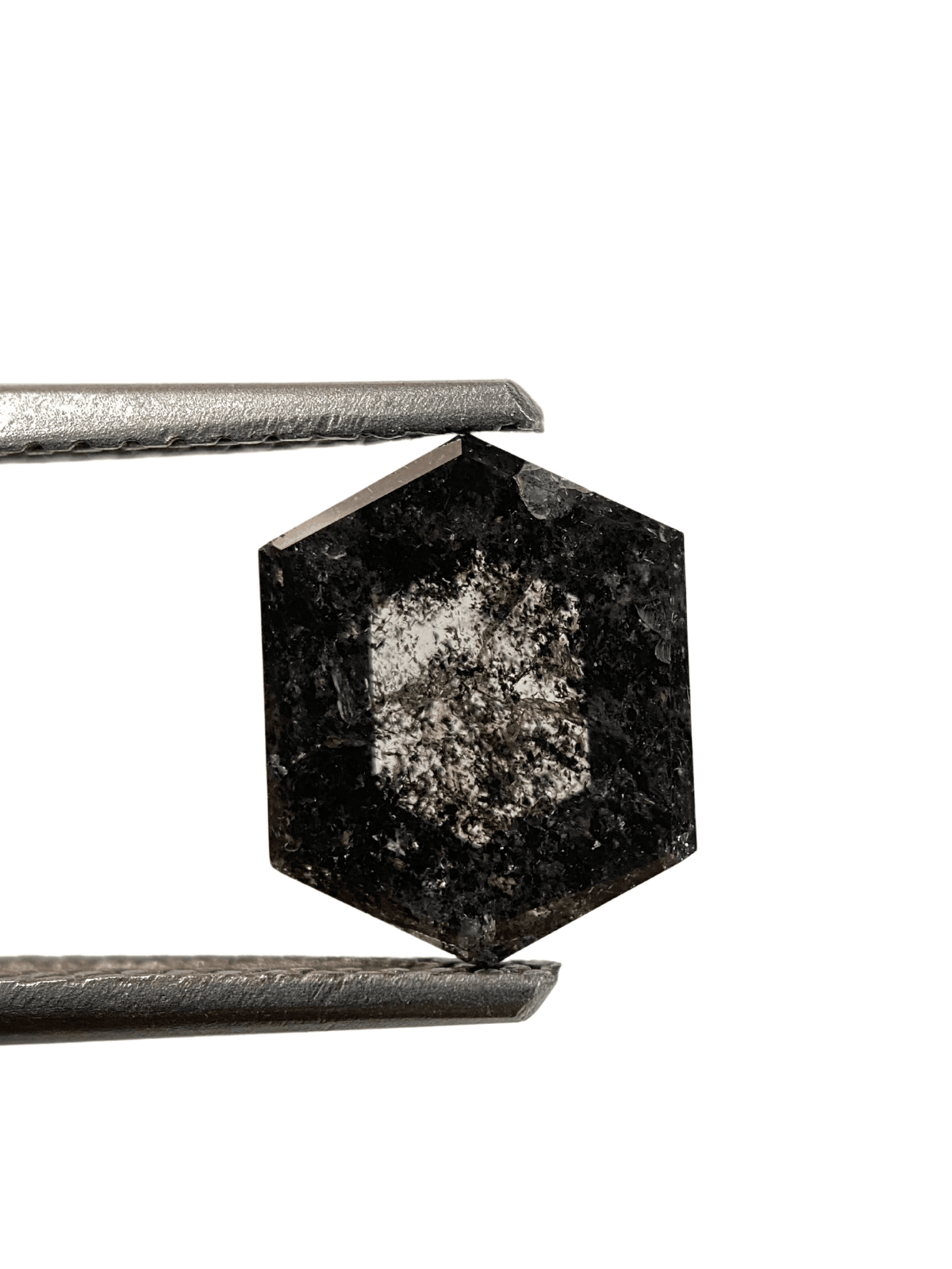 2.07Ct Salt And Pepper Diamond Hexagon Shape Diamond Black Color Diamond Omimportsinc Om 2.07Ct Salt And Pepper Diamond Hexagon Shape Diamond Black Color Diamond Omimportsinc Om