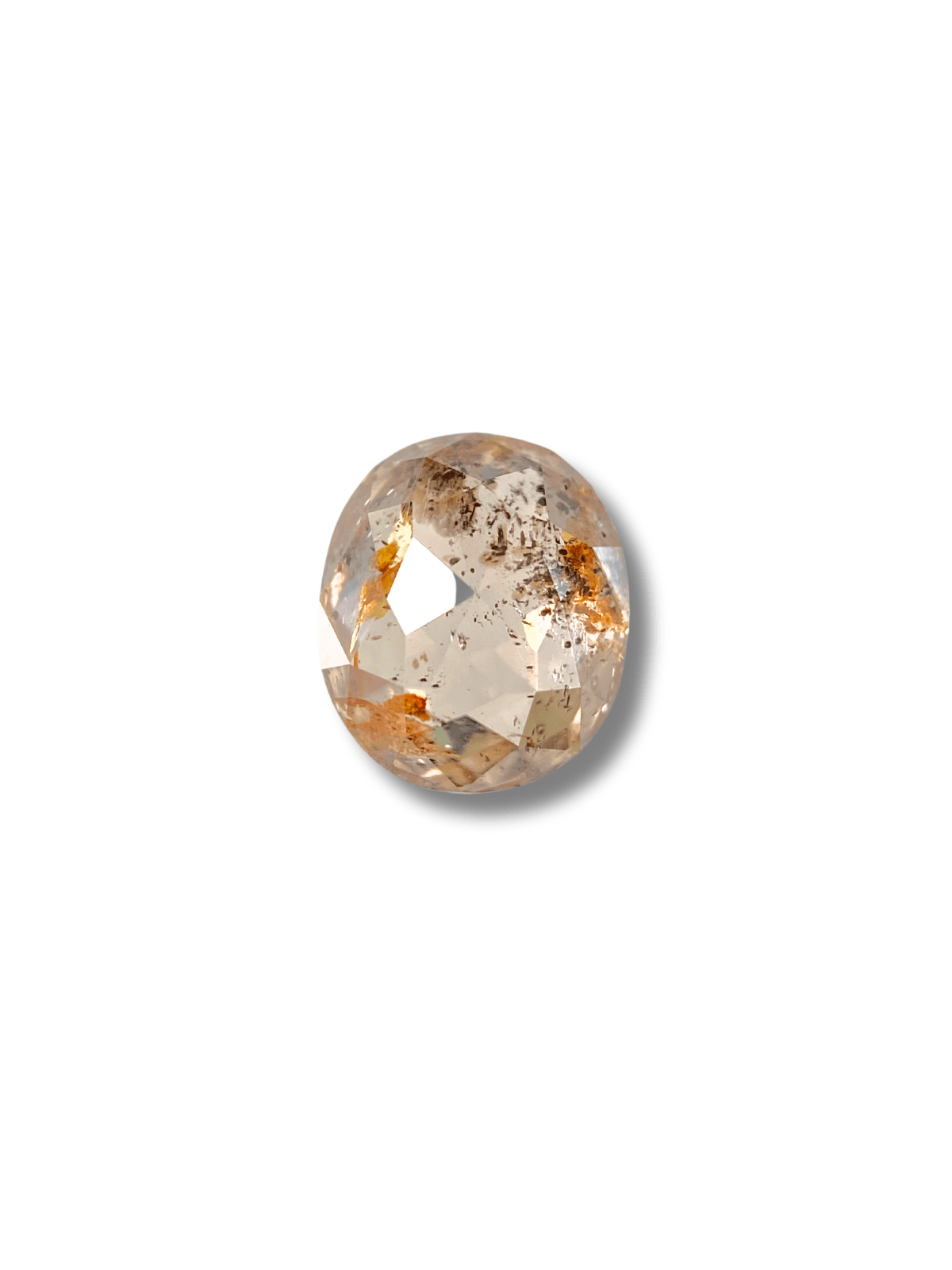 0.97Ct Salt And Pepper Diamond Oval Shape Diamond Orange Color Diamond Omimportsinc Om OM 0.97Ct Salt And Pepper Diamond Oval Shape Diamond Orange Color Diamond Omimportsinc Om OM