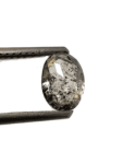 1.28 Ct Salt And Pepper Diamond Oval Shape Diamond Black Color Diamond Omimportsinc OM 17