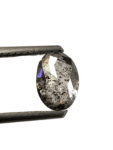 1.28 Ct Salt And Pepper Diamond Oval Shape Diamond Black Color Diamond Omimportsinc OM 17