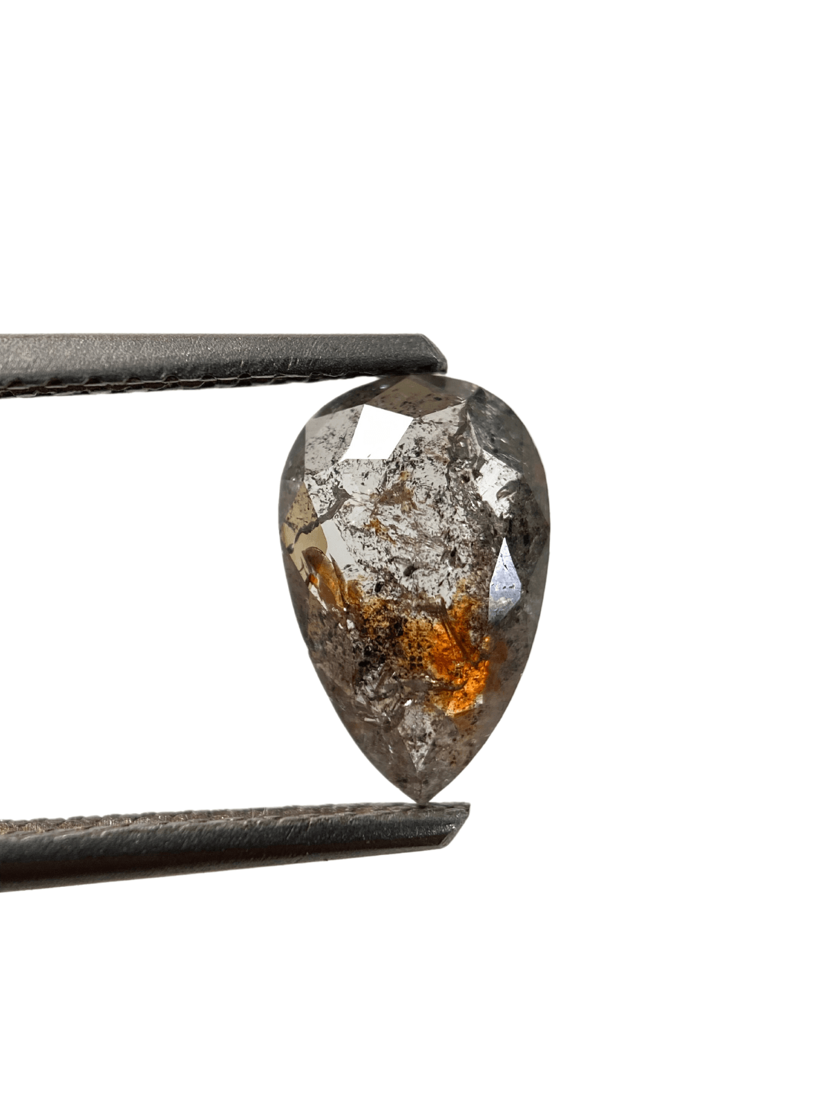 1.14Ct Salt And Pepper Diamond Pear Shape Diamond Grey Color Diamond Omimportsinc Om 1.14Ct Salt And Pepper Diamond Pear Shape Diamond Grey Color Diamond Omimportsinc Om