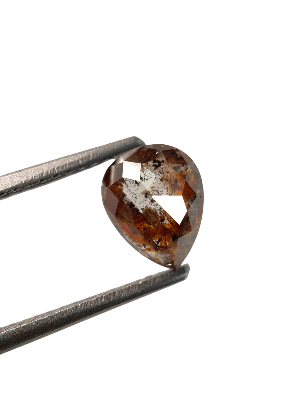 1.84Ct Salt And Pepper Diamond Pear Shape Diamond Light Orange Color Diamond Omimportsinc Om OM41 1.84Ct Salt And Pepper Diamond Pear Shape Diamond Light Orange Color Diamond Omimportsinc Om OM41