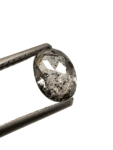 1.28 Ct Salt And Pepper Diamond Oval Shape Diamond Black Color Diamond Omimportsinc OM 17