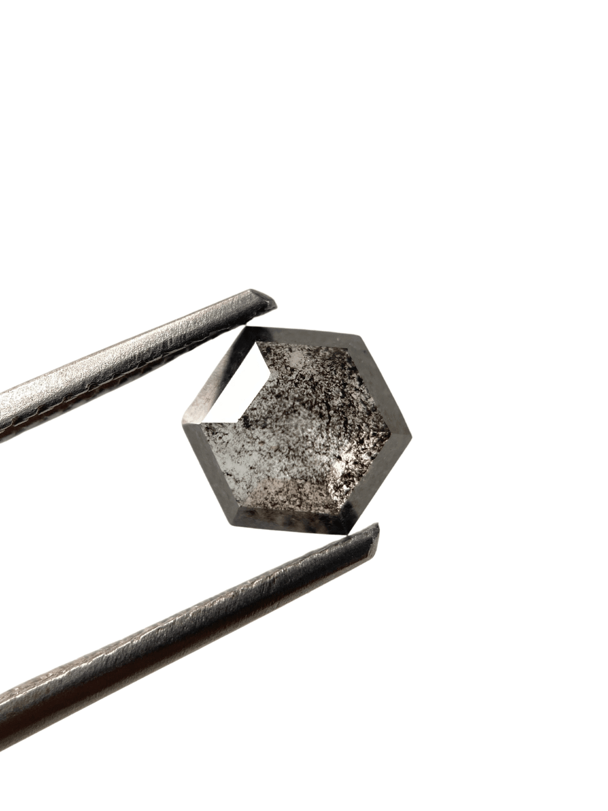 1.01Ct Salt And Pepper Diamond Hexagon Shape Diamond Grey Color Diamond Omimportsinc Om OM50 1.01Ct Salt And Pepper Diamond Hexagon Shape Diamond Grey Color Diamond Omimportsinc Om OM50