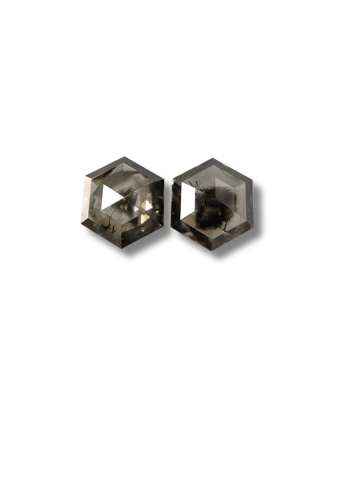 1.64Ct Salt And Pepper Diamond Hexagon 1.64Ct Salt And Pepper Diamond Hexagon