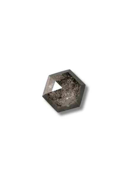 1.01Ct Salt And Pepper Diamond Hexagon Shape Diamond Grey Color Diamond Omimportsinc Om OM50