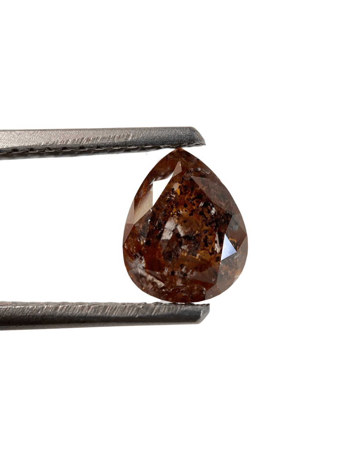 1.84Ct Salt And Pepper Diamond Pear Shape Diamond Light Orange Color Diamond Omimportsinc Om OM41 1.84Ct Salt And Pepper Diamond Pear Shape Diamond Light Orange Color Diamond Omimportsinc Om OM41