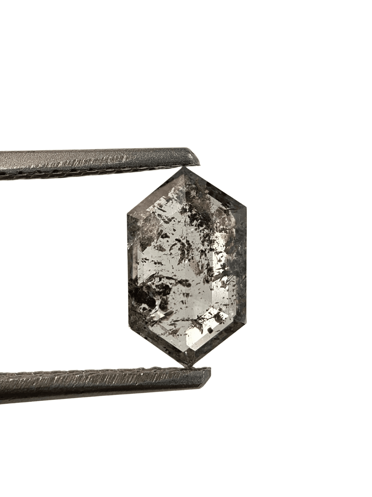 1.12Ct Salt And Pepper Diamond Hexagon Shape Diamond Black Color Diamond Omimportsinc Om 1.12Ct Salt And Pepper Diamond Hexagon Shape Diamond Black Color Diamond Omimportsinc Om