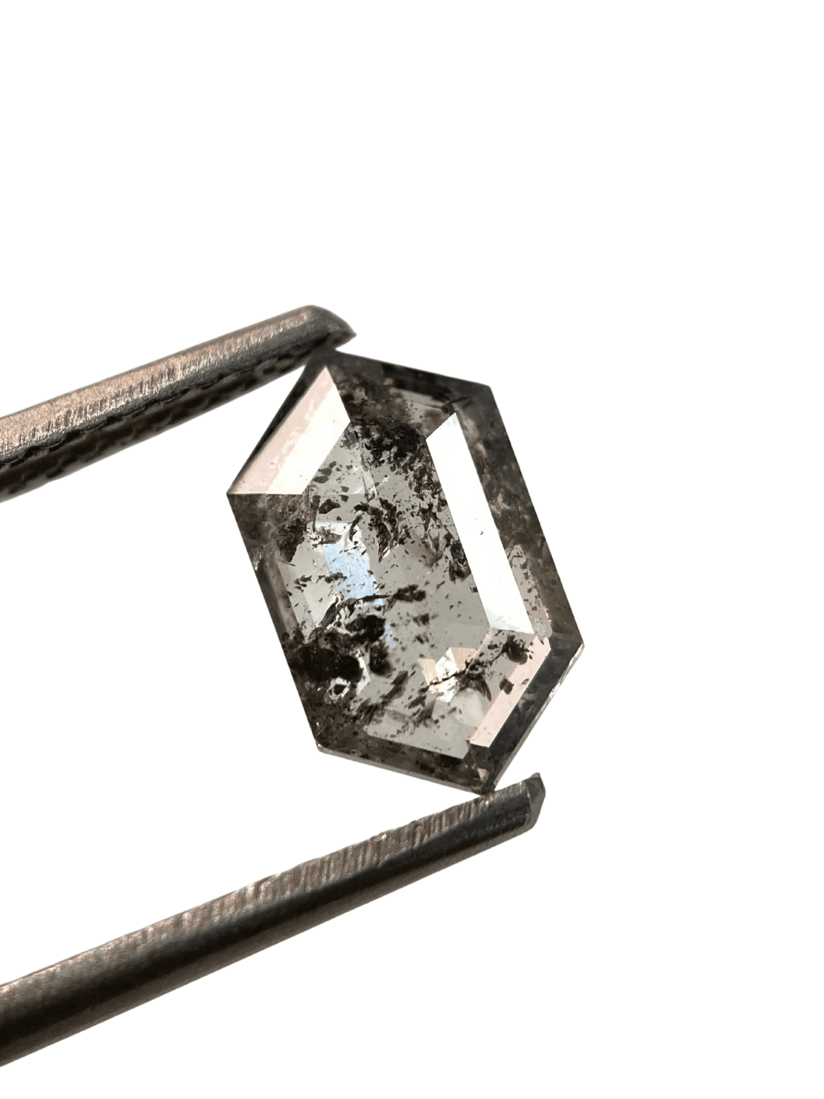 1.12Ct Salt And Pepper Diamond Hexagon Shape Diamond Black Color Diamond Omimportsinc Om 1.12Ct Salt And Pepper Diamond Hexagon Shape Diamond Black Color Diamond Omimportsinc Om