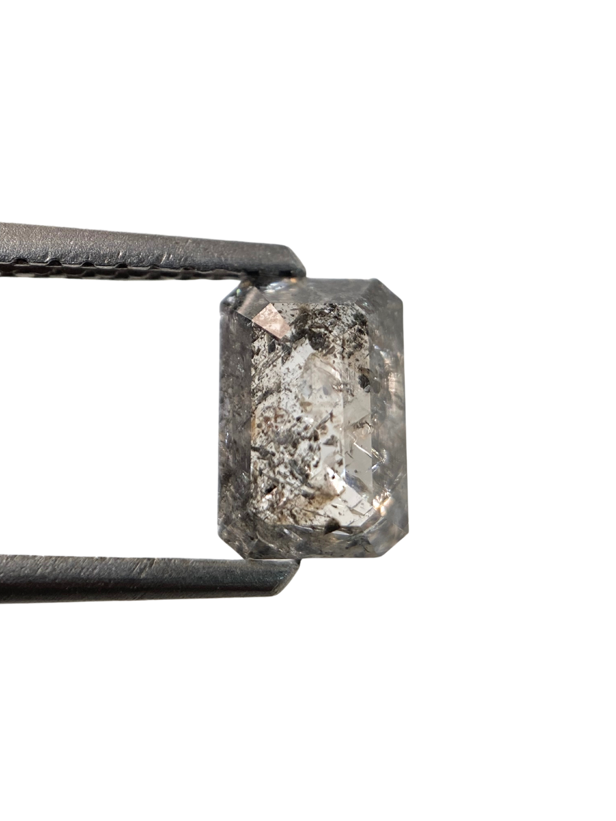 1.11Ct Salt And Diamond Emerald Shape Diamond Grey Color Diamond Omimportsinc Om OM62 1.11Ct Salt And Diamond Emerald Shape Diamond Grey Color Diamond Omimportsinc Om OM62