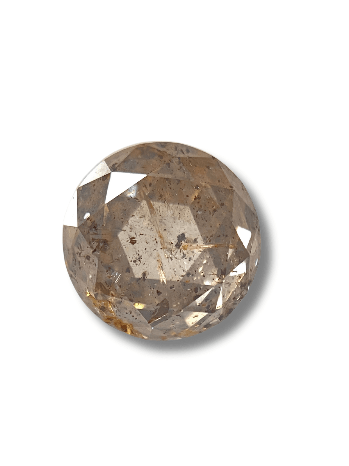 2.35CT 7.88*4.61* Salt And Pepper Diamond Round Rose Shape Diamond Light Champagne Color Diamond For Engagement And Wedding Ring OM75 2.35CT 7.88*4.61* Salt And Pepper Diamond Round Rose Shape Diamond Light Champagne Color Diamond For Engagement And Wedding Ring OM75