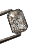 1.39CT Salt And Pepper Diamond Emerald Shape Grey Color Natural Loose Diamond For Engagement And Wedding Ring