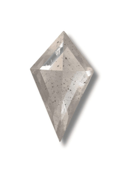 1.13CT Salt And Pepper Diamond Kite Shape Grey Color Natural Loose Diamond For Engagement And Wedding Ring