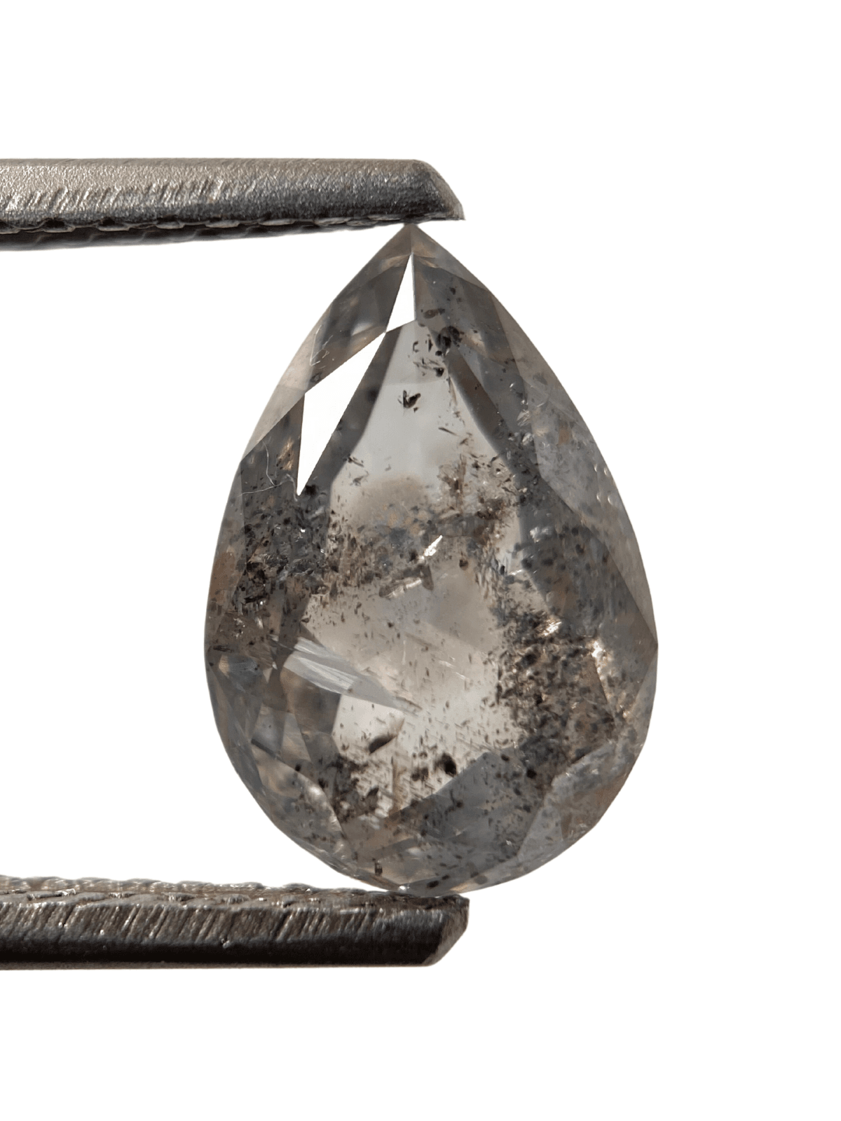 2.08CT Salt And Pepper Diamond Pear Shape Light Brown Color Natural Loose Diamond For Engagement And Wedding Ring OM70 2.08CT Salt And Pepper Diamond Pear Shape Light Brown Color Natural Loose Diamond For Engagement And Wedding Ring OM70