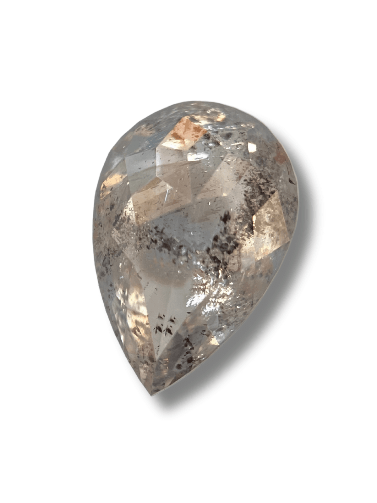 2.08CT Salt And Pepper Diamond Pear Shape Light Brown Color Natural Loose Diamond For Engagement And Wedding Ring OM70 2.08CT Salt And Pepper Diamond Pear Shape Light Brown Color Natural Loose Diamond For Engagement And Wedding Ring OM70