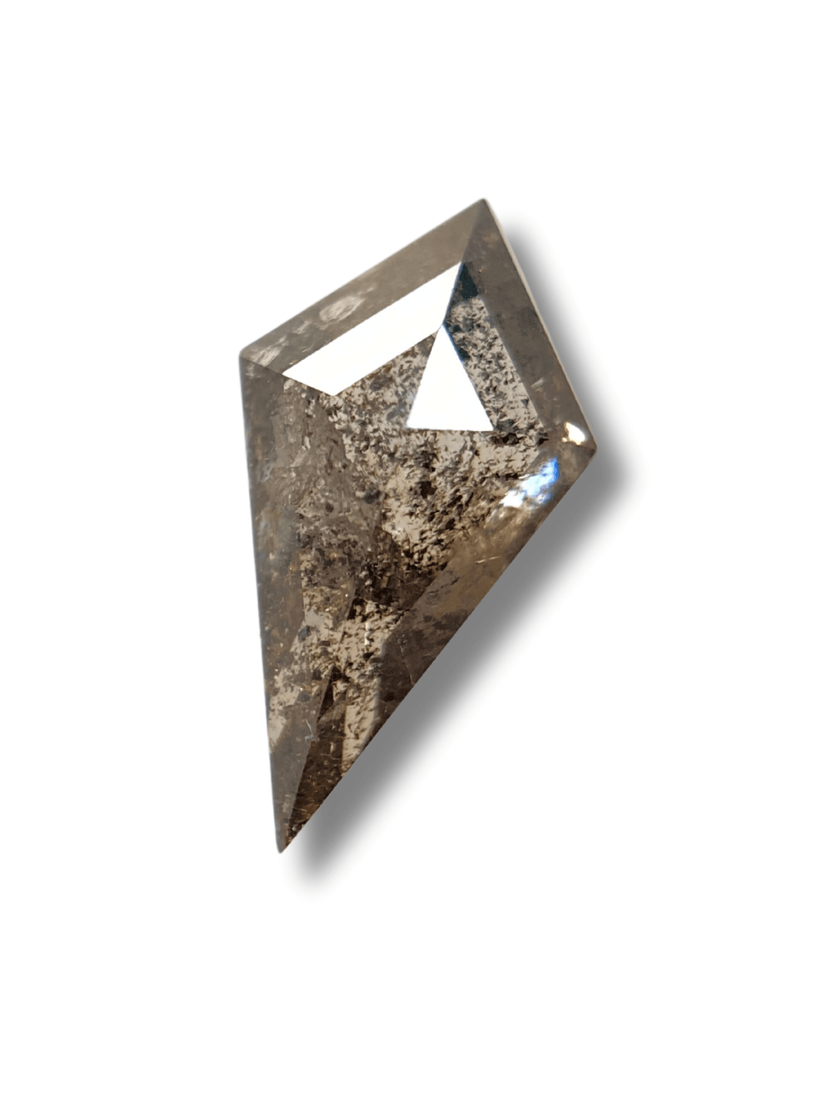 1.24CT 11.18*6.14*3.24 Salt And Pepper Diamond Kite Shape Brown Color Diamond For Engagement And Wedding Ring OM76 1.24CT 11.18*6.14*3.24 Salt And Pepper Diamond Kite Shape Brown Color Diamond For Engagement And Wedding Ring OM76