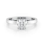 Round Diamond Three Stone Ring For Women