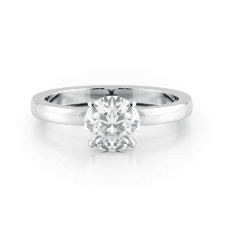 Round Diamond Three Stone Ring For Women