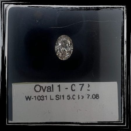 0.72CT Oval Step Cut Natural Fancy Diamond For Wedding Ring