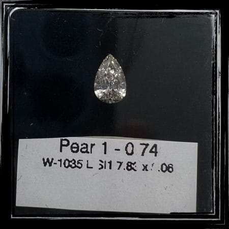 0.74CT Pear Shape Natural Fancy Diamond For Wedding Ring