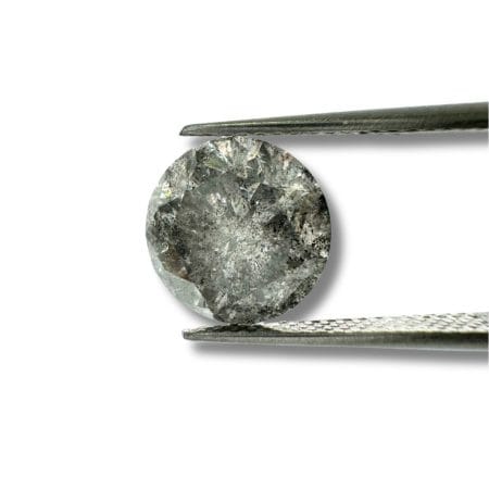 Salt And Pepper Diamond Round Shape Icy White Color Diamond