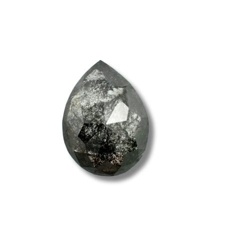 Salt And Pepper Diamond Pear Shape Blackish Color Diamond