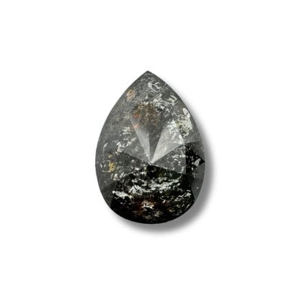 Salt And Pepper Diamond Pear Shape Blackish Color Diamond