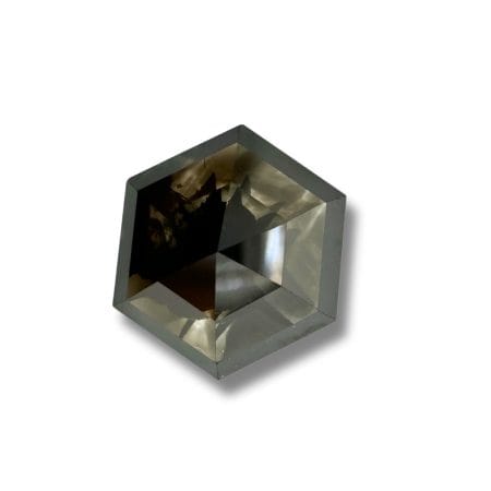 Salt And Pepper Diamond Hexagon Shape Blackish Color Diamond