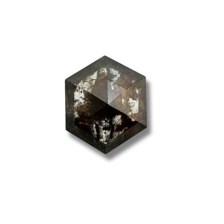 Salt And Pepper Diamond Hexa Long Shape Brownish Color Diamond