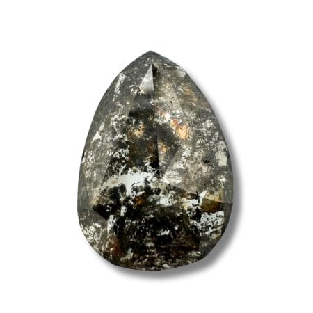 Salt And Pepper Diamond Pear Shape Blackish Color Diamond
