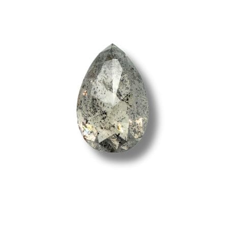 Salt And Pepper Diamond Pear Shape Light Grey Color Diamond