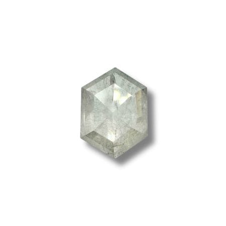 Salt And Pepper Diamond Hexa Long Shape Light Grey Color Diamond