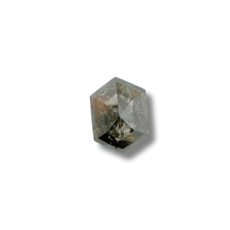 Salt And Pepper Diamond Hexagonal Shape Peachy Color Diamond