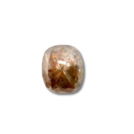 Salt And Pepper Diamond Cushion Shape Peachy Color Diamond