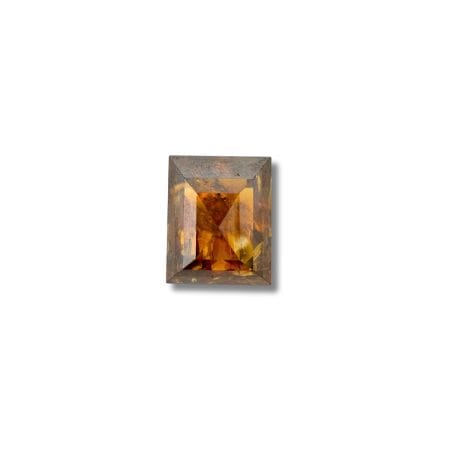 Salt And Pepper Diamond Emerald Shape Peachy Color Diamond