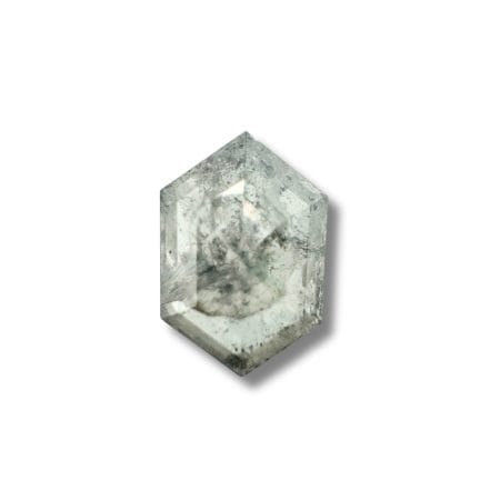 Salt And Pepper Diamond Hexagon Long Shape Grey Color Diamond