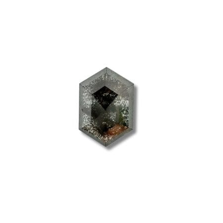 Salt And Pepper Diamond Hexa Long Shape Blackish Color Diamond