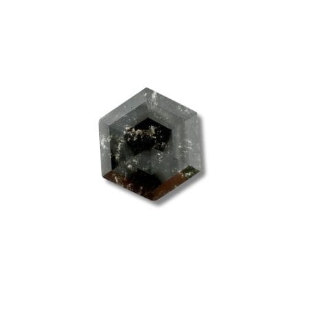 Salt And Pepper Diamond Hexagon Shape Blackish Color Diamond