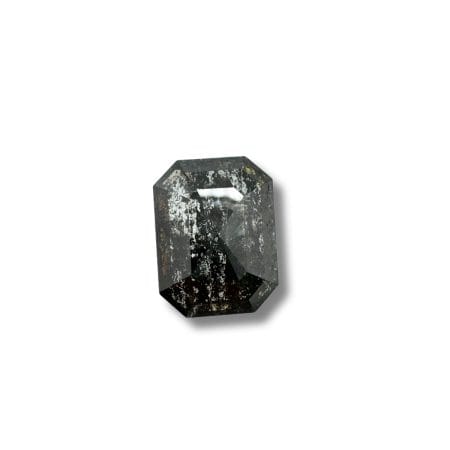 Salt And Pepper Diamond Emerald Shape Blackish Color Diamond